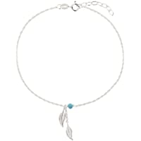 Los mejores  - Tobillera- Cadena- Plata de Ley 925- ajustable- Modelo 61 (1 mm- 22-25 cm)